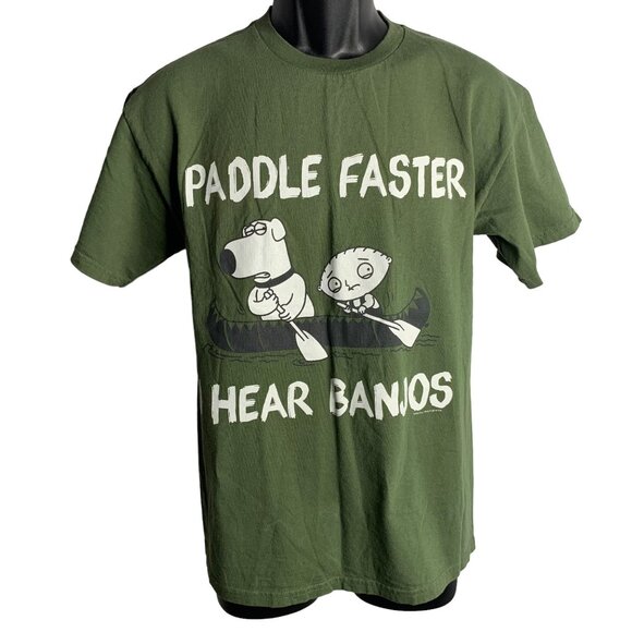 Family Guy Crewneck Short Sleeve T Shirt S Green Graphic 2010 Fox Stewie Brian - Picture 1 of 6